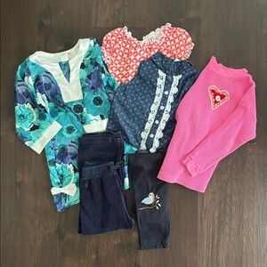 KIDS CLOTHING BUNDLE SET TOPS SWEATSHIRT NIGHT GOWN LEGGINGS